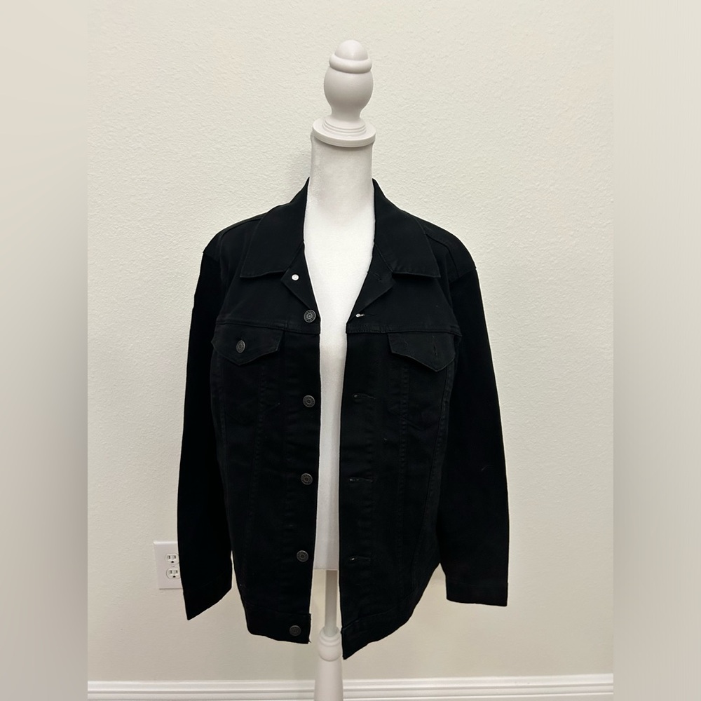 Black denim jacket